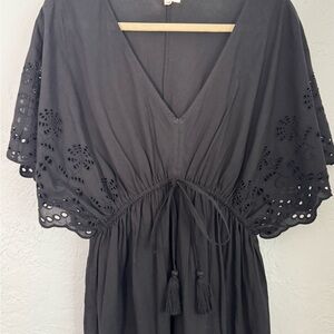 World Market Black Eyelet dress
